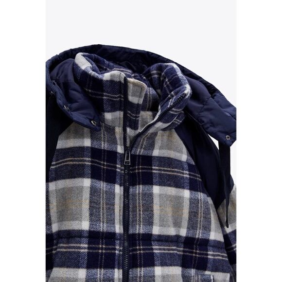 Zara Plaid Puffer Jacket - Picture 4 of 11